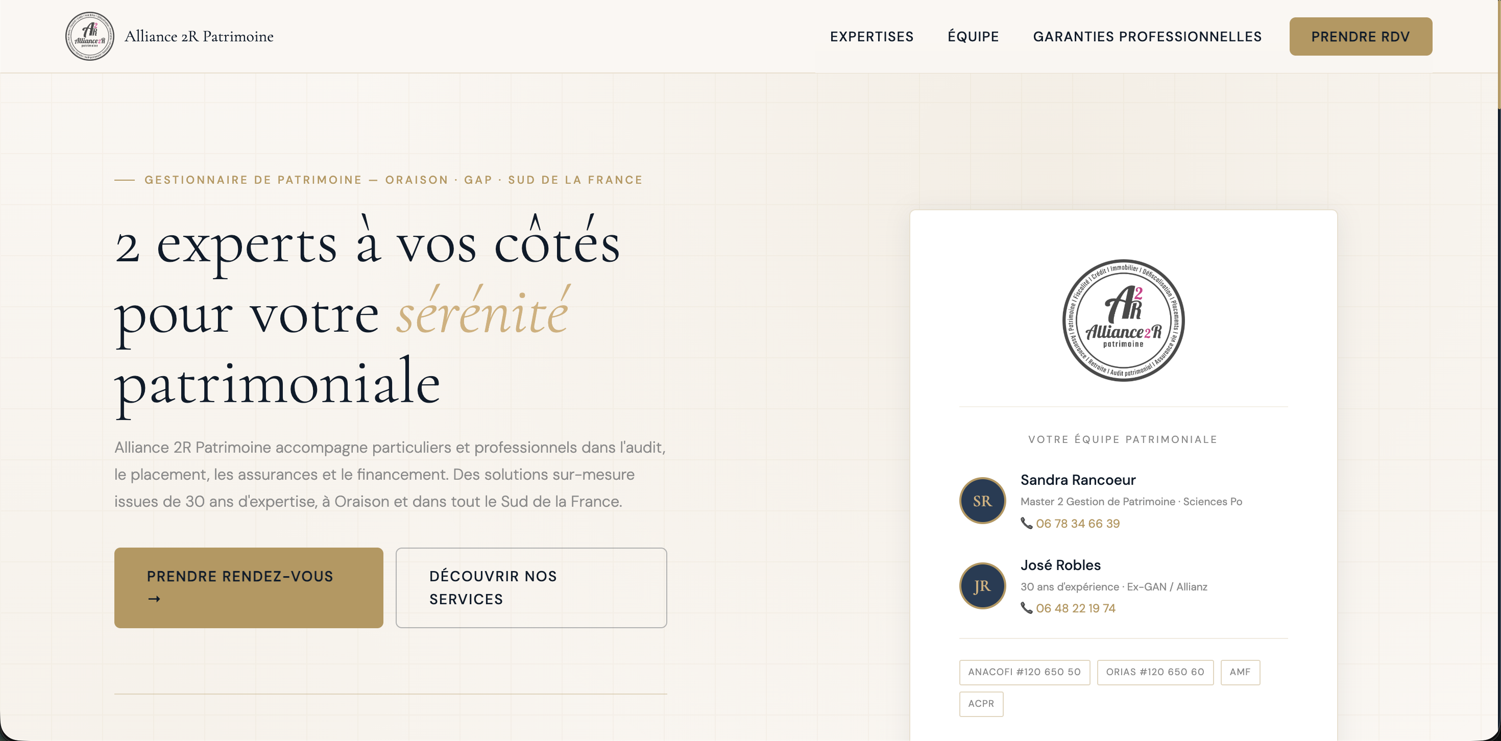 Site web A2R Patrimoine conseil financier Martinique - BM Consulting FWI